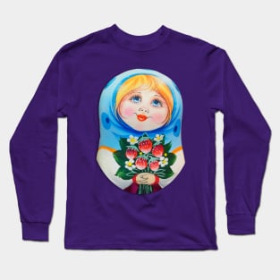 Matrioska. Blonde young girl Long Sleeve T-Shirt